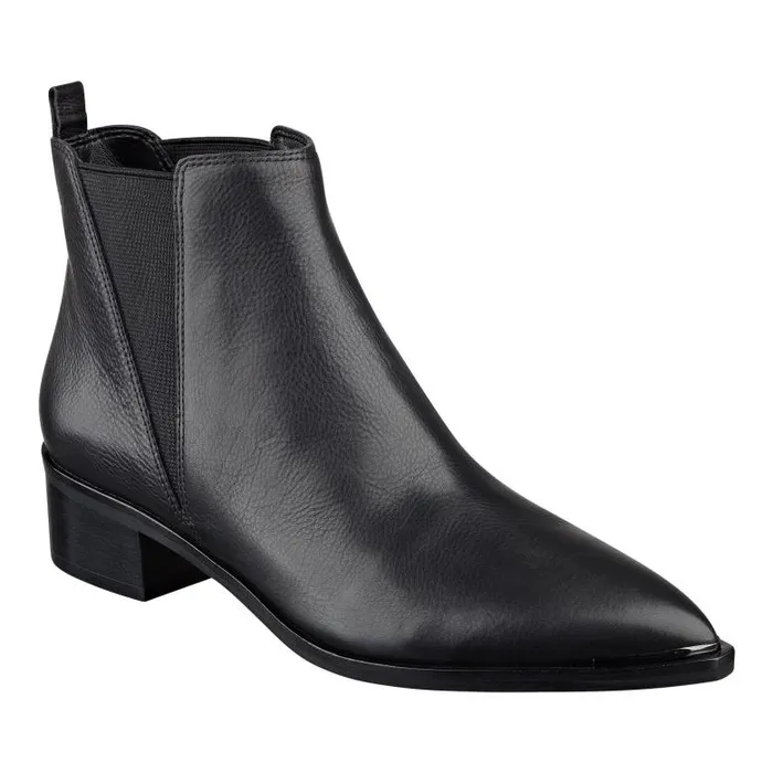 Marc Fisher Boots and Booties Women Yale Pointy Toe Chelsea Bootie Black Leather