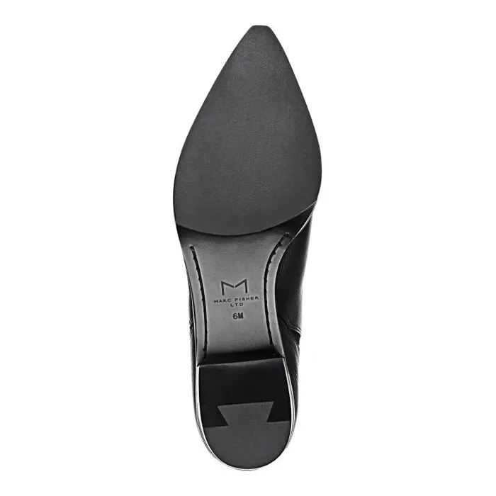 Marc Fisher Boots and Booties Women Yale Pointy Toe Chelsea Bootie Black Leather