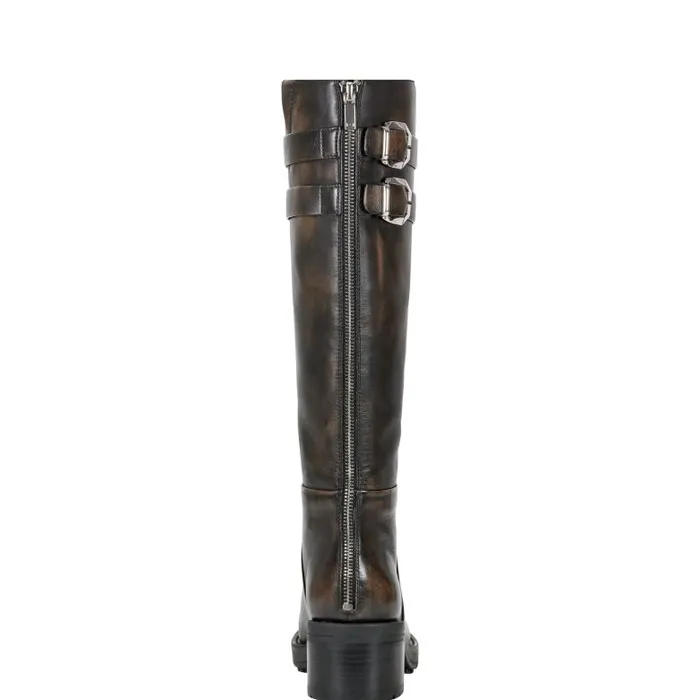 Marc Fisher Boots Women Dariya Casual Boot Dark Brown Leather