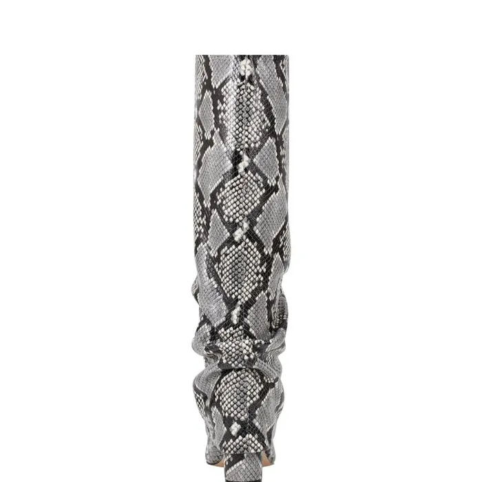 Marc Fisher Boots Women Lalita Foldover Dress Boot Snake Print