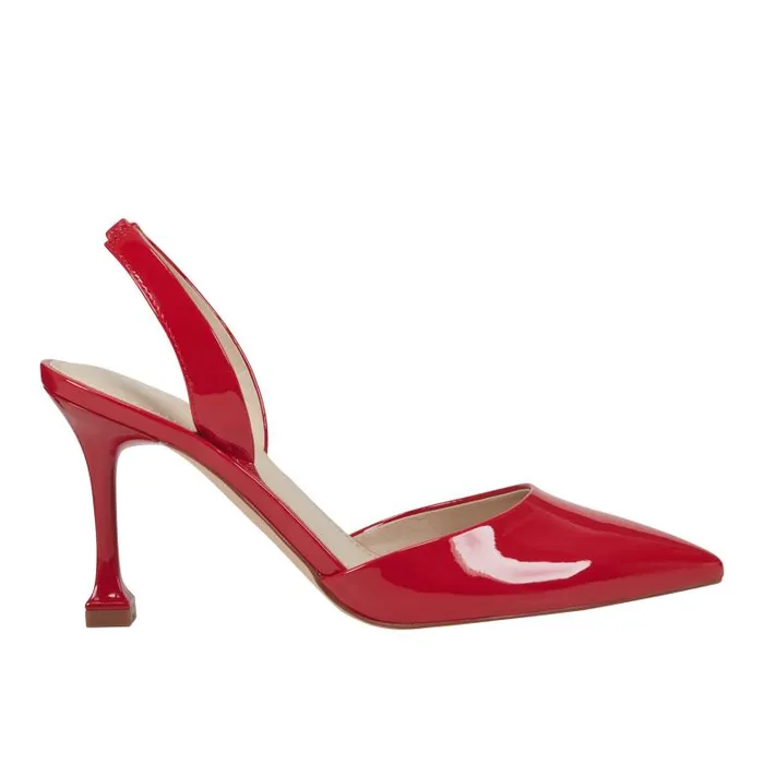 Marc Fisher Heels and Pumps Women Hadya Slingback Pump Medium Red Patent
