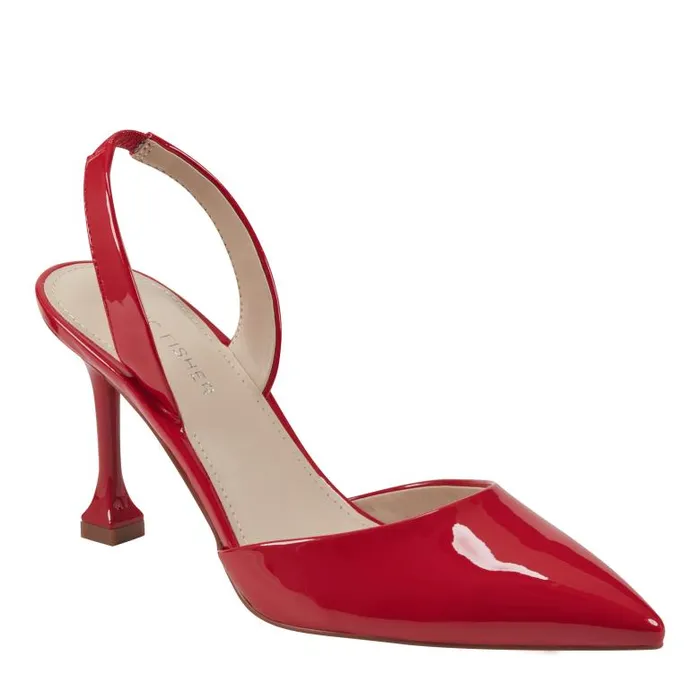 Marc Fisher Heels and Pumps Women Hadya Slingback Pump Medium Red Patent