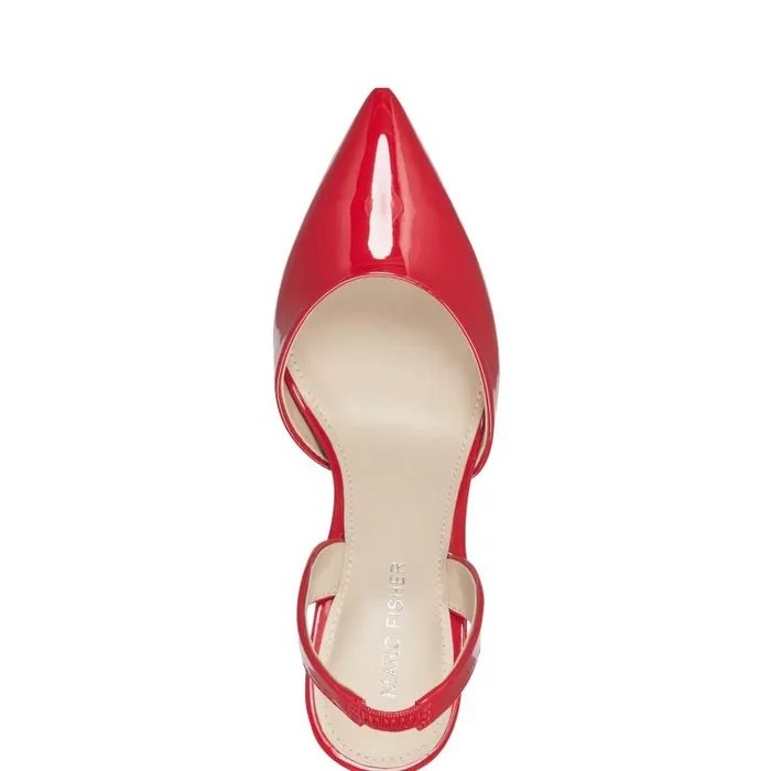 Marc Fisher Heels and Pumps Women Hadya Slingback Pump Medium Red Patent