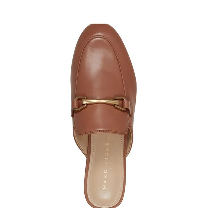 Marc Fisher Loafers and Flats Women Butler Loafer Mule Brown Leather