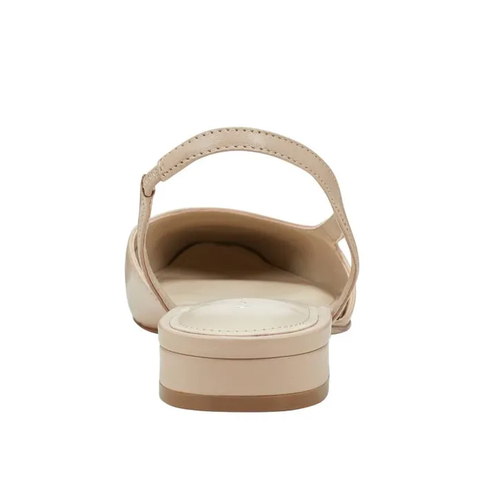 Marc Fisher Loafers and Flats Women Dela Closed Toe Slingback Dress Flat Light Natural
