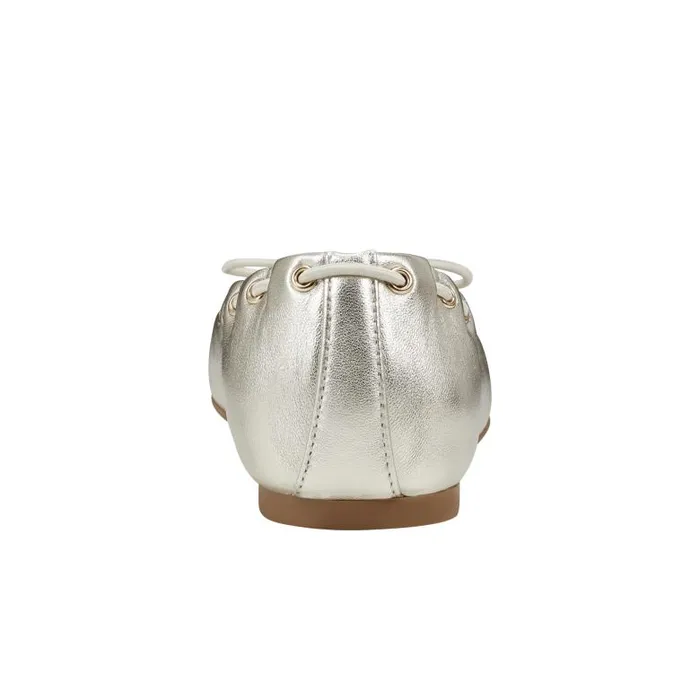 Marc Fisher Loafers and Flats Women Letizia SlipOn Casual Flat Platino