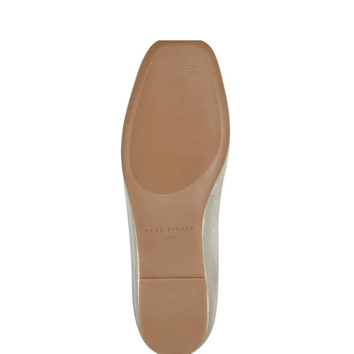 Marc Fisher Loafers and Flats Women Letizia SlipOn Casual Flat Platino