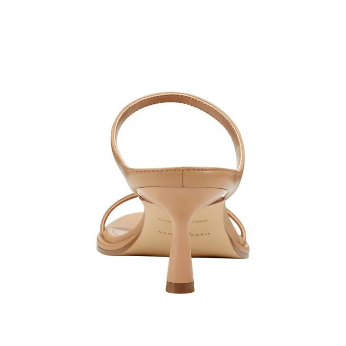 Marc Fisher Sandals Women Alonde Heeled Slide Sandal Medium Natural Leather