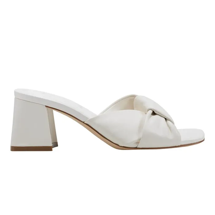 Marc Fisher Sandals Women Calia Block Heel Sandal Ivory
