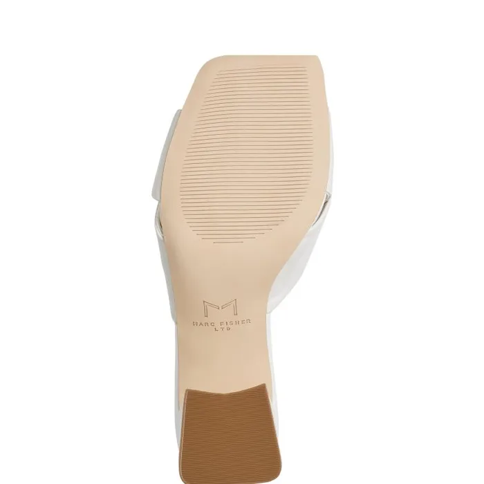 Marc Fisher Sandals Women Calia Block Heel Sandal Ivory