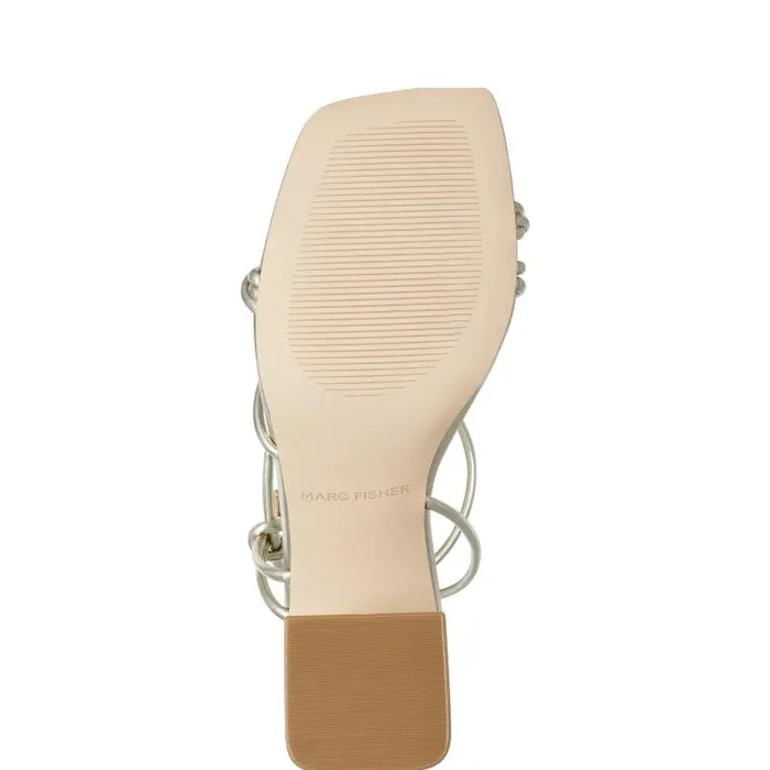 Marc Fisher Sandals Women Meggiane Block Heel Sandal Platino