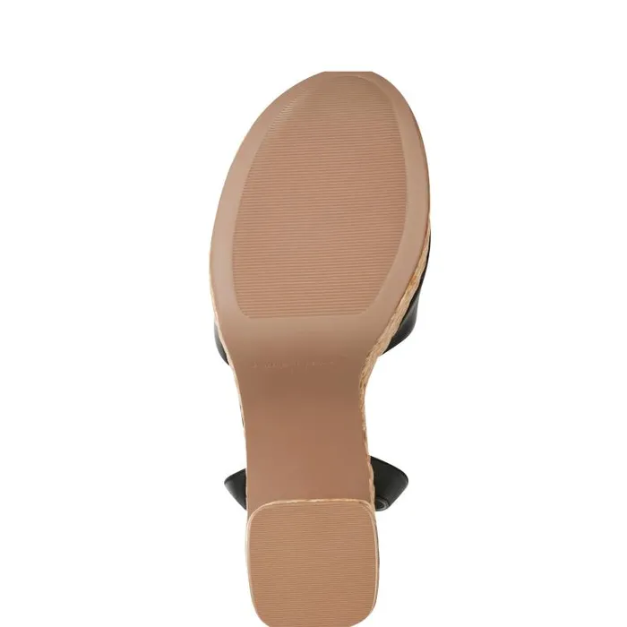 Marc Fisher Sandals Women Palyca Platform Espadrille Sandal Black Leather