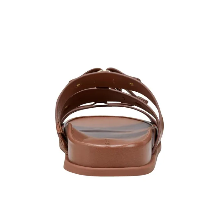 Marc Fisher Sandals Women Verity Flat Footbed Sandal Brown