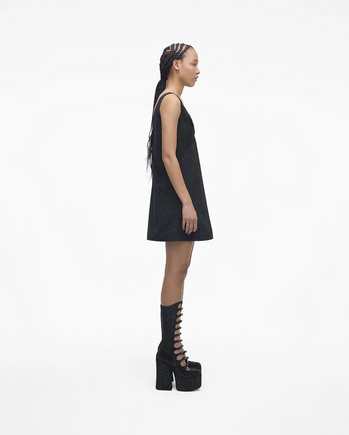 Marc Jacobs Boots The Rhinestone Kiki KneeHigh Boot Blackblack 8211 Women
