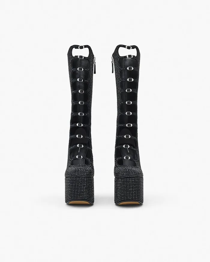 Marc Jacobs Boots The Rhinestone Kiki KneeHigh Boot Blackblack 8211 Women