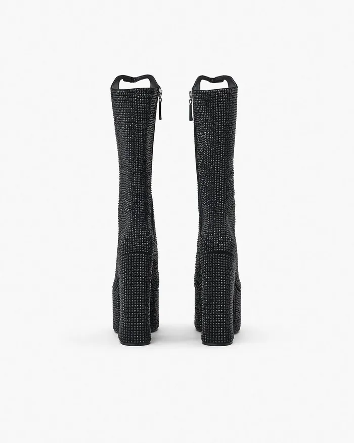 Marc Jacobs Boots The Rhinestone Kiki KneeHigh Boot Blackblack 8211 Women