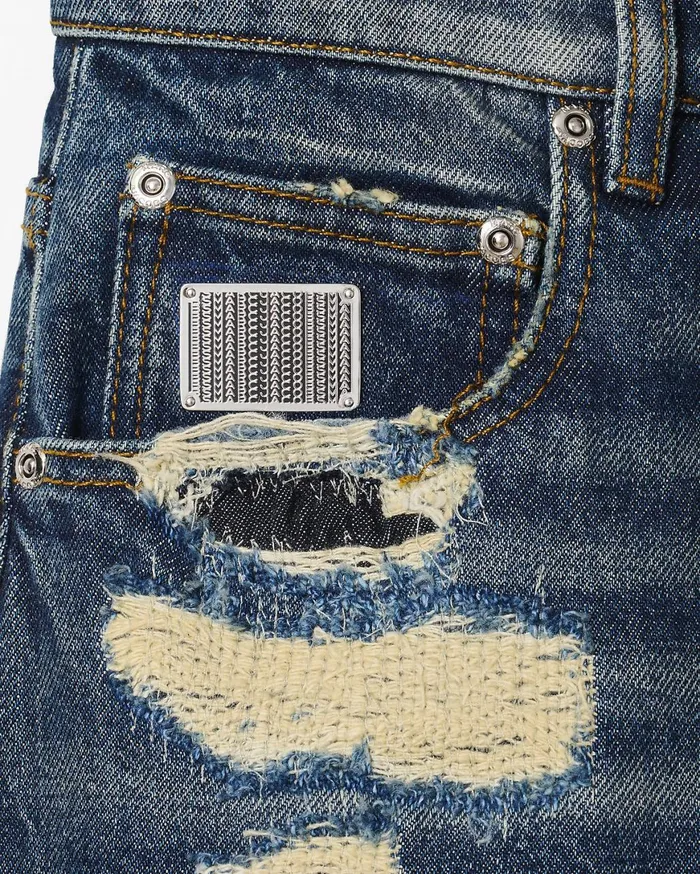 Marc Jacobs Bottoms The Rip And Repair Straight Jean Punk Indigo 8211 Women