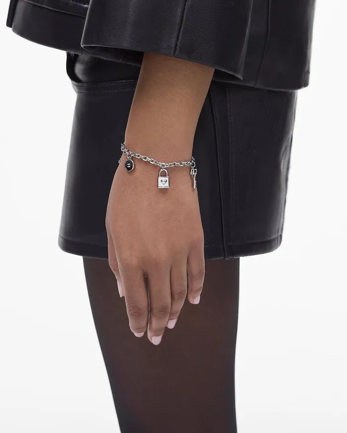 Marc Jacobs Bracelets Button Charm Bracelet Silverblack 8211 Women