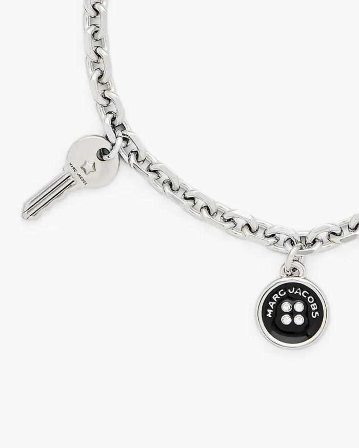 Marc Jacobs Bracelets Button Charm Bracelet Silverblack 8211 Women