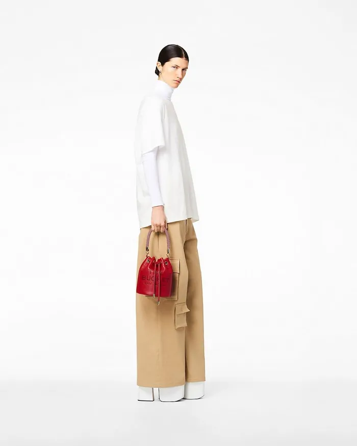 Marc Jacobs Bucket Bags The Leather Bucket Bag True Red 8211 Women