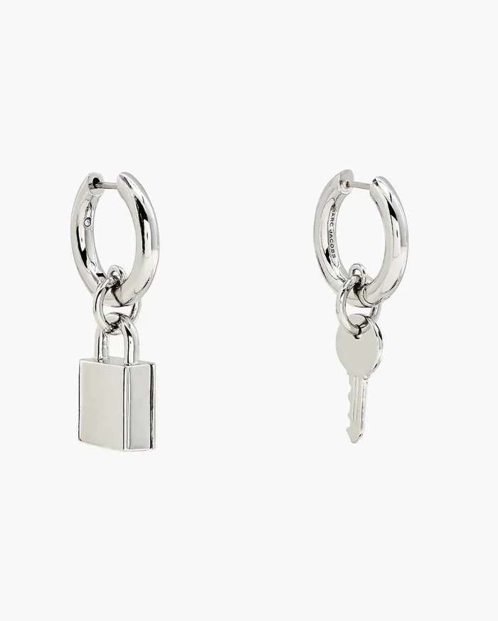 Marc Jacobs Earrings Friendship Padlock Earrings Light Antique Silver 8211 Women