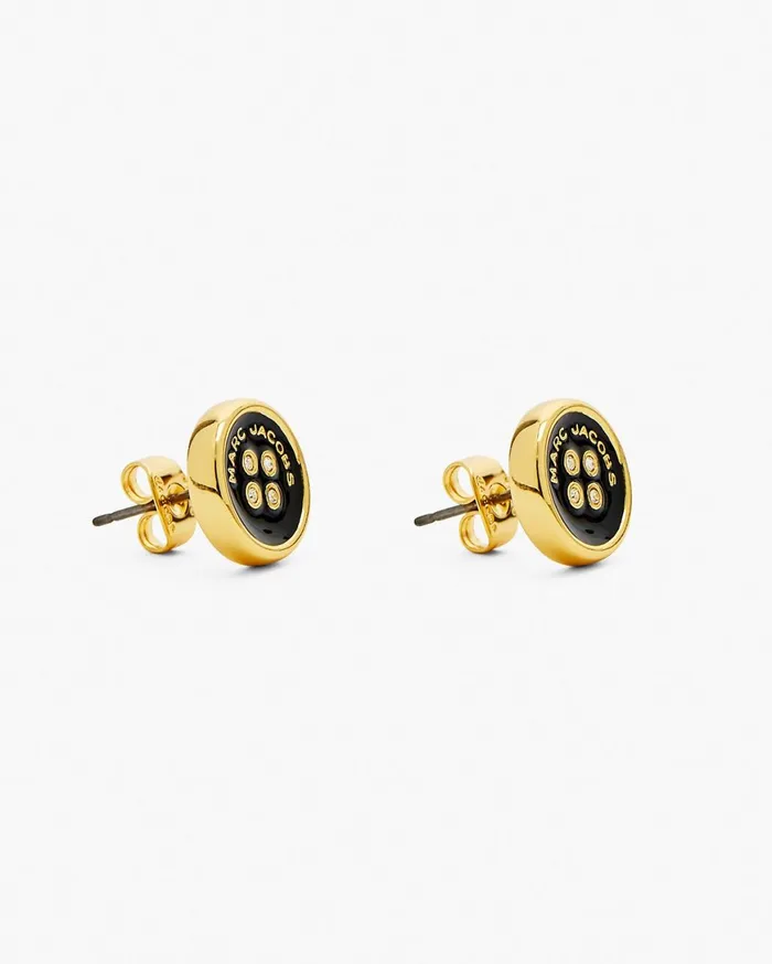 Marc Jacobs Earrings The Button Stud Earrings Goldblack 8211 Women