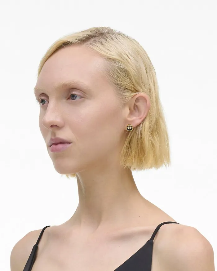 Marc Jacobs Earrings The Button Stud Earrings Goldblack 8211 Women