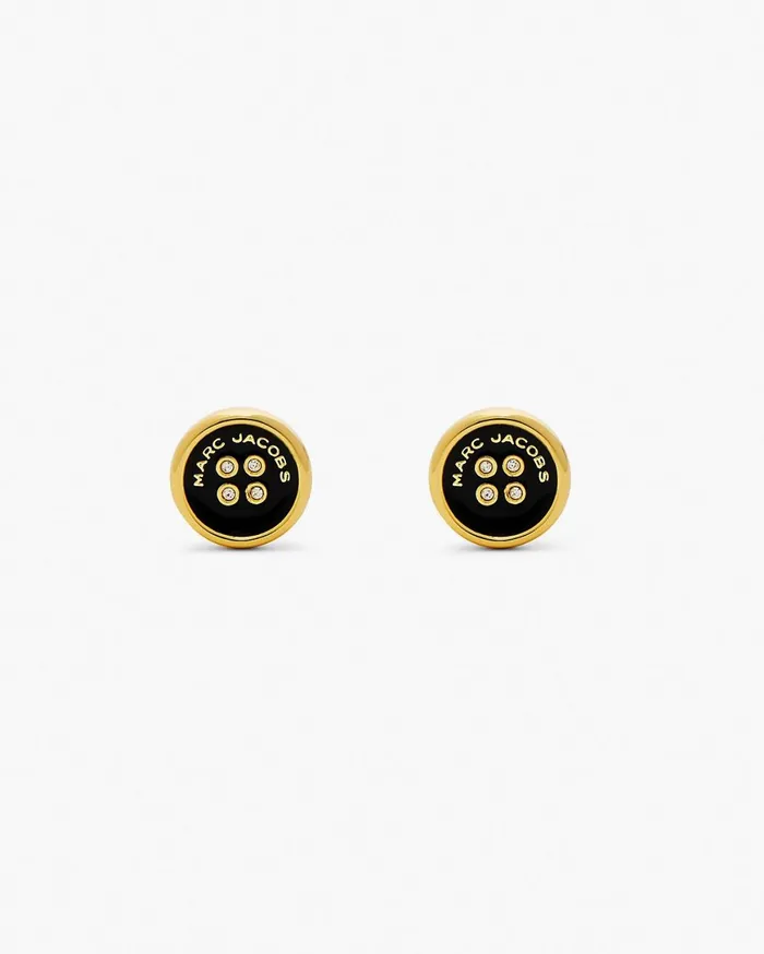 Marc Jacobs Earrings The Button Stud Earrings Goldblack 8211 Women