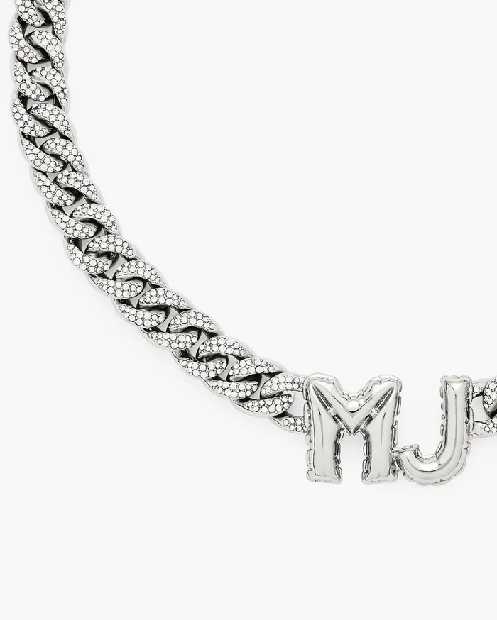 Marc Jacobs Necklaces Mj Balloon Pave Chain Necklace Silvercrystal 8211 Women