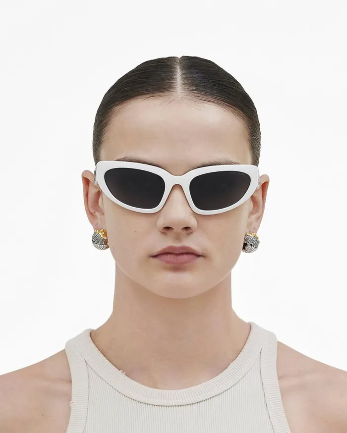 Marc Jacobs Sunglasses The Bold Logo Wrapped Sunglasses White 8211 Women