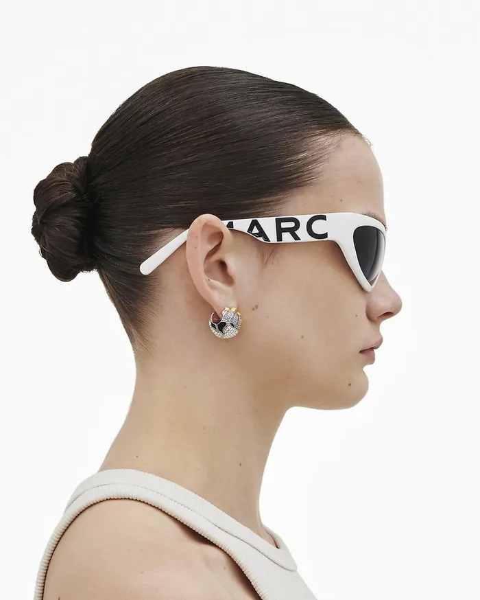 Marc Jacobs Sunglasses The Bold Logo Wrapped Sunglasses White 8211 Women
