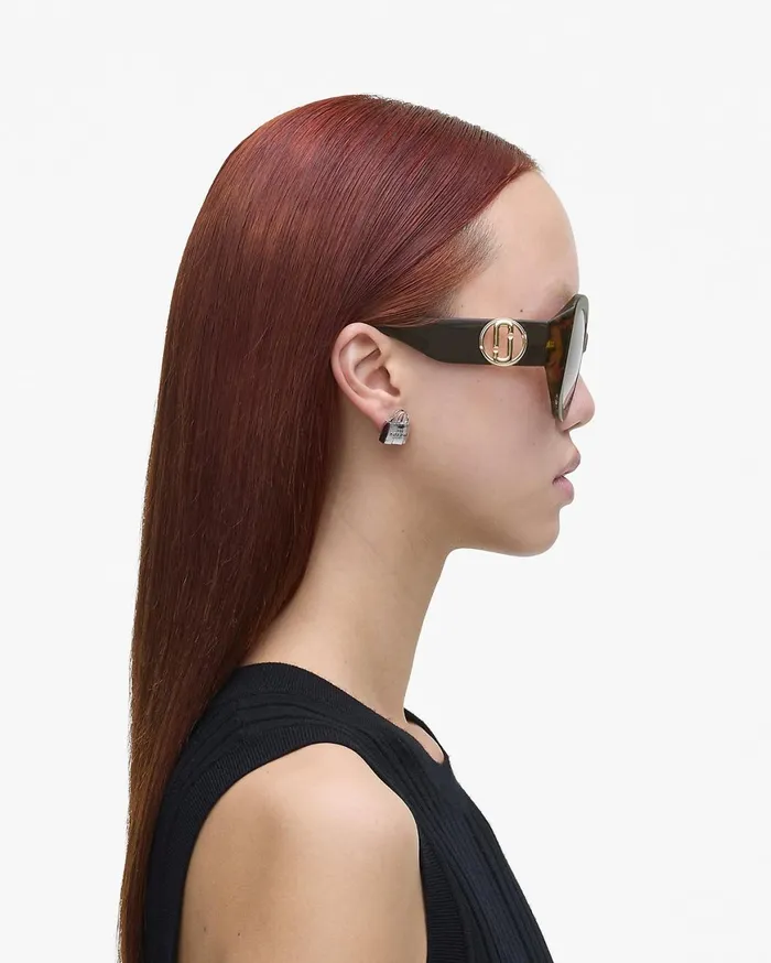 Marc Jacobs Sunglasses The J Marc Monogram Round Sunglasses Havana 8211 Women