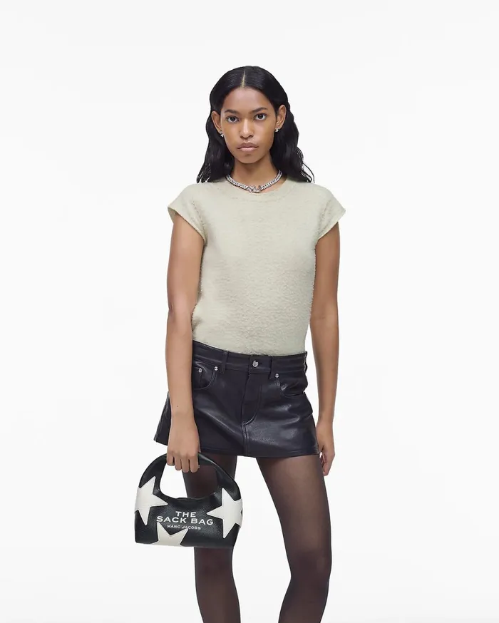 Marc Jacobs The Sack Bag The Star Patchwork Leather Mini Sack Bag Blackwhite 8211 Women