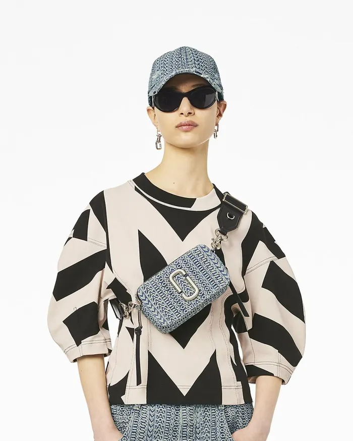 Marc Jacobs The Snapshot The Washed Monogram Denim Snapshot Sun Faded Denim 8211 Women