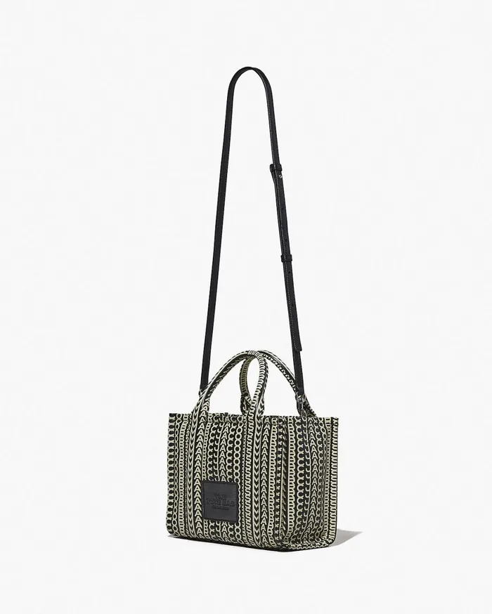 Marc Jacobs The Tote Bag The Monogram Leather Small Tote Bag Blackwhite 8211 Women