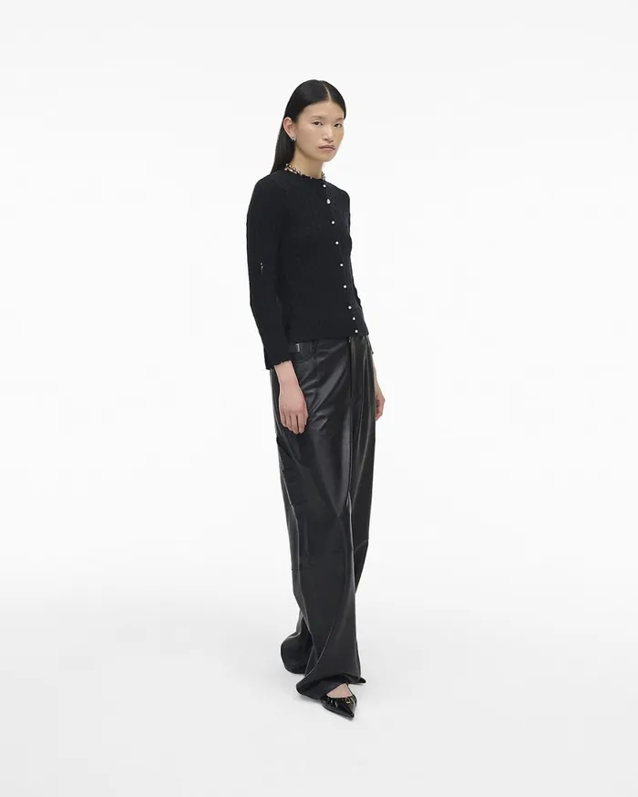 Marc Jacobs Tops The Shrunken Cashmere Cable Cardigan Black 8211 Women