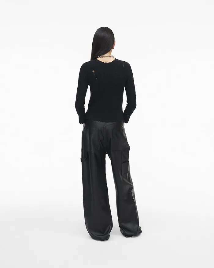 Marc Jacobs Tops The Shrunken Cashmere Cable Cardigan Black 8211 Women