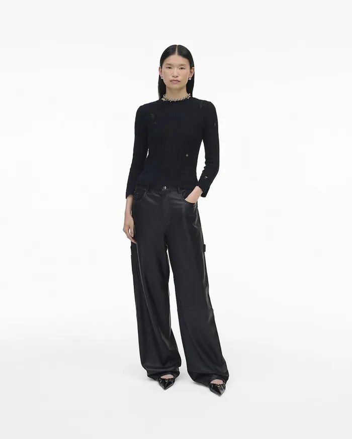 Marc Jacobs Tops The Shrunken Cashmere Cable Cardigan Black 8211 Women