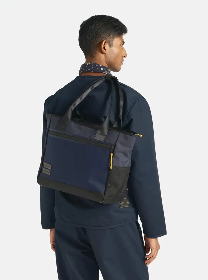 Masterpiece X Tote Bag In Navy Recycled Tech Canvas Men Universal Works Bags