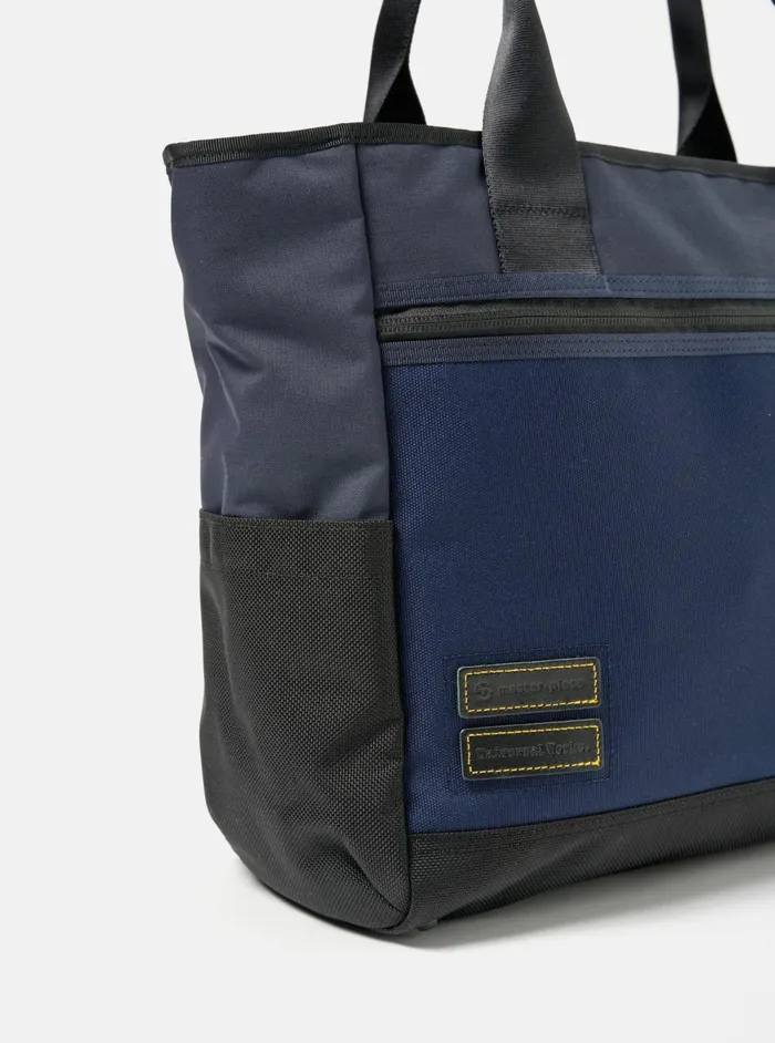 Masterpiece X Tote Bag In Navy Recycled Tech Canvas Men Universal Works Bags