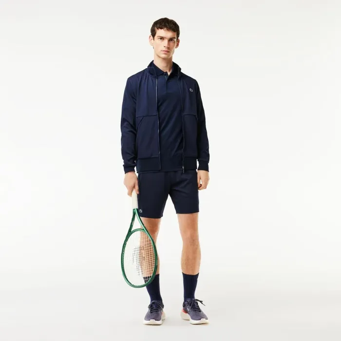 Matching Sets Men Lacoste Men039s Regular Fit Recycled Fiber Sport Shorts Navy Blue 5fs
