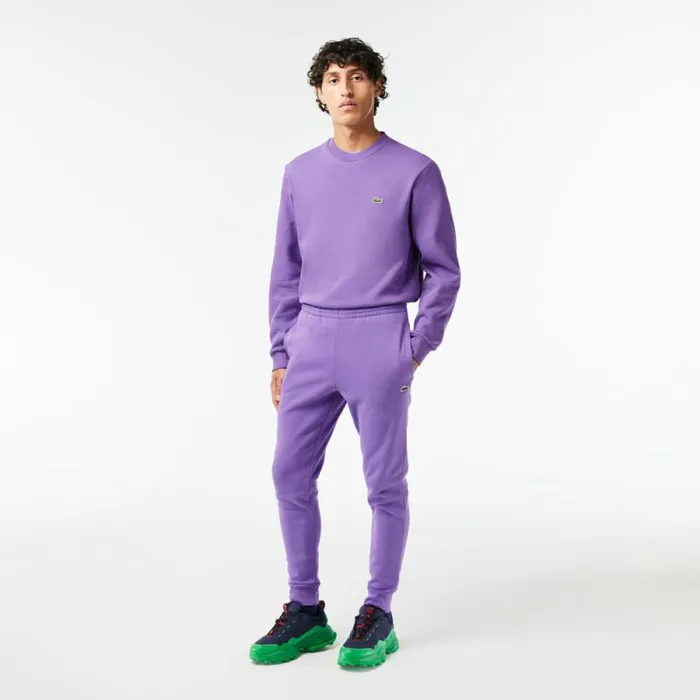 Matching Sets Men Lacoste Men039s Slim Fit Organic Cotton Fleece Sweatpants Purple Sgi