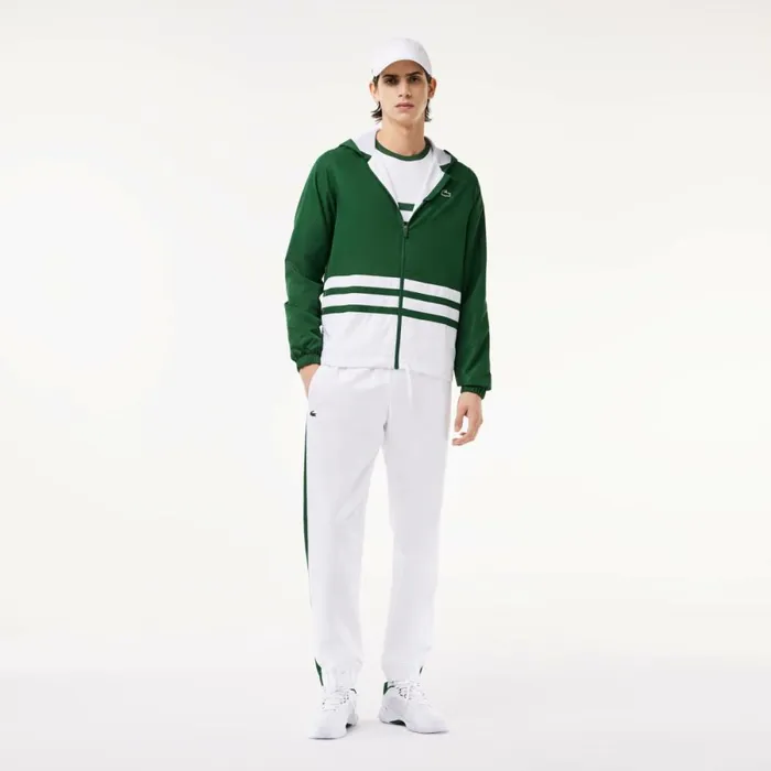 Matching Sets Men Lacoste Men039s Tennis Colorblock Sweatsuit Green White Green Lxk
