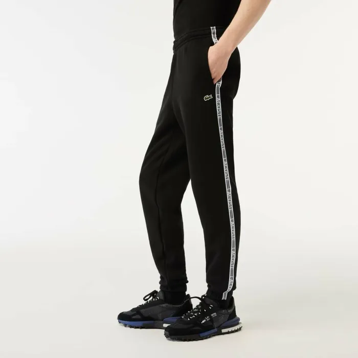 Matching Sets Men Lacoste Mens Logo Stripe Joggers Black 031