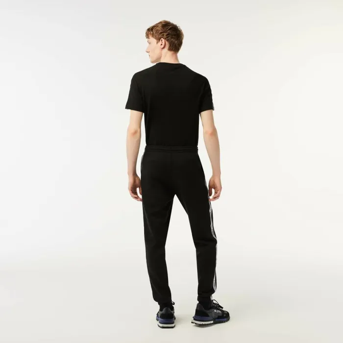 Matching Sets Men Lacoste Mens Logo Stripe Joggers Black 031
