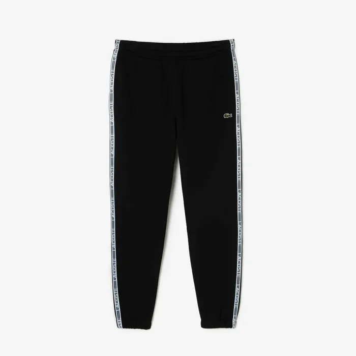 Matching Sets Men Lacoste Mens Logo Stripe Joggers Black 031