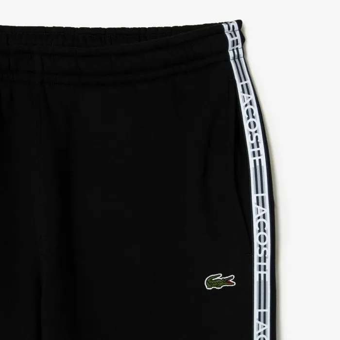Matching Sets Men Lacoste Mens Logo Stripe Joggers Black 031