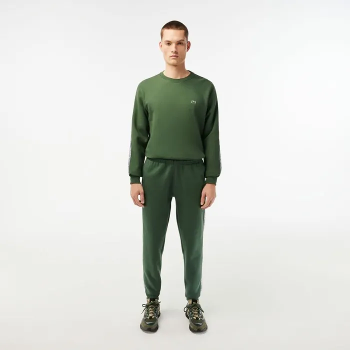 Matching Sets Men Lacoste Mens Logo Stripe Joggers Dark Green Smi