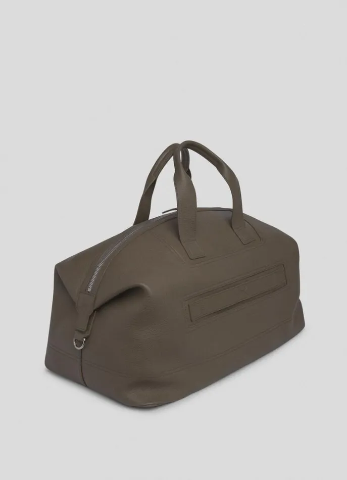 Men Bags and Luggage Hackett London Leather Travel Bag Toffee Brown