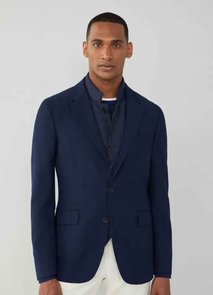 Men Blazers Hackett London 3 In 1 Hybrid Blazer Navy